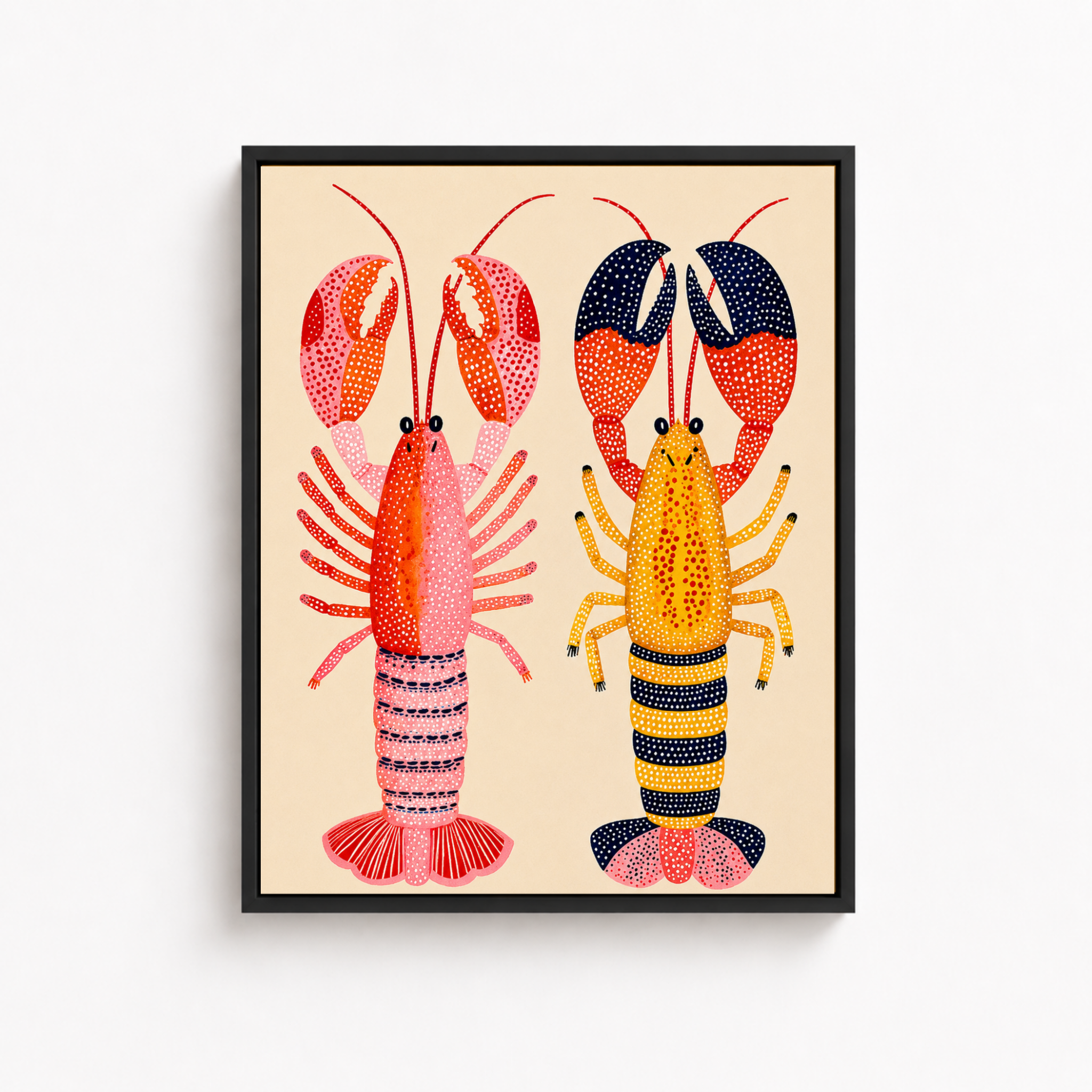 Colorful Lobster Canvas Wall Art Aura Canvas