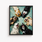 Happy Dogs Canvas Wall Art Aura Canvas