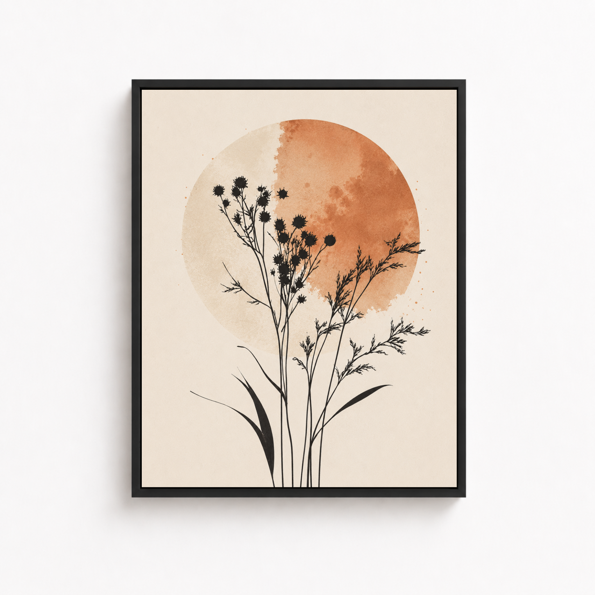 Terracotta Botanical Canvas Wall Art Aura Canvas