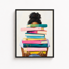 Book Lover Canvas Wall Art Aura Canvas