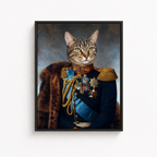Custom Royal Commander Pet Portrait Canvas Aura Canvas