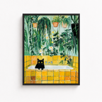 Black Cat Bathtub Canvas Wall Art Aura Canvas