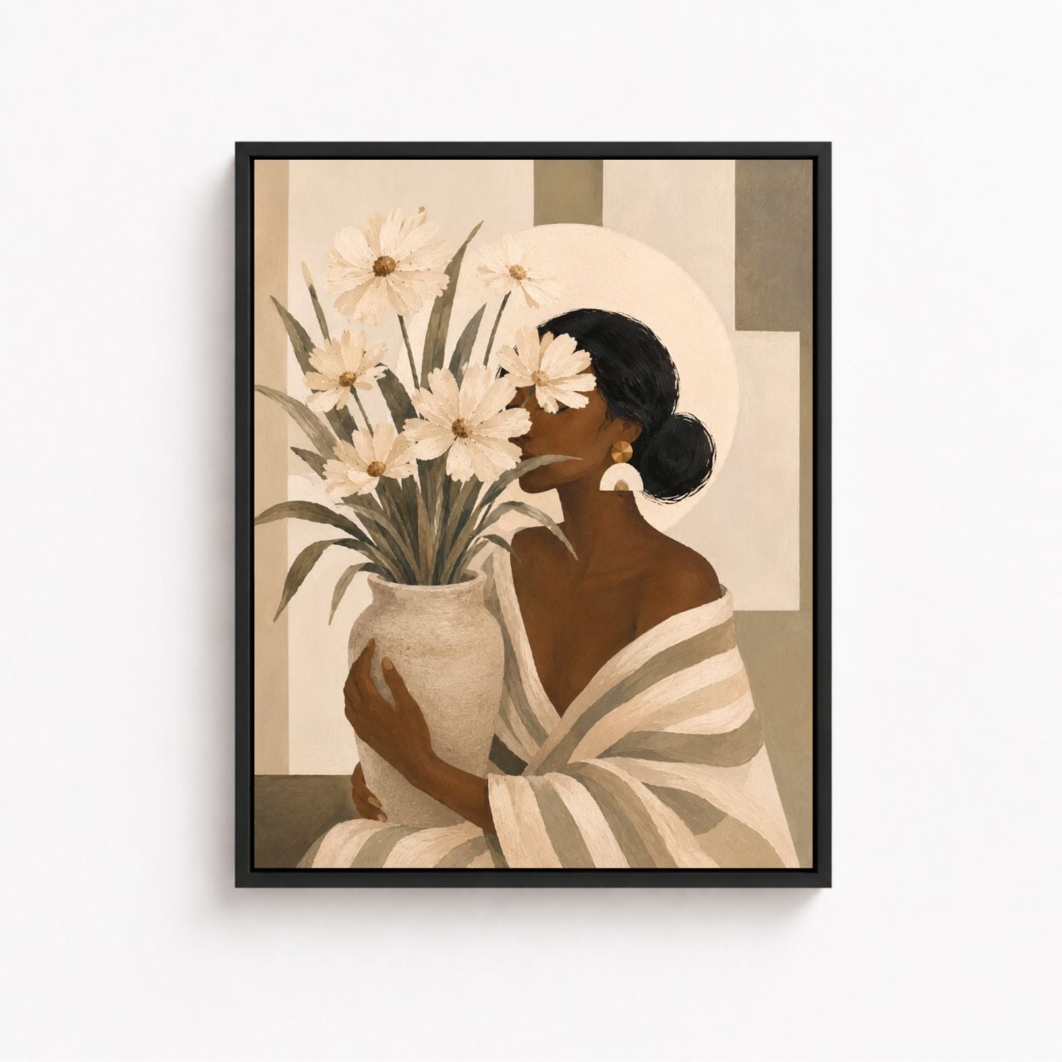 Woman With Flowers Canvas Wall Art