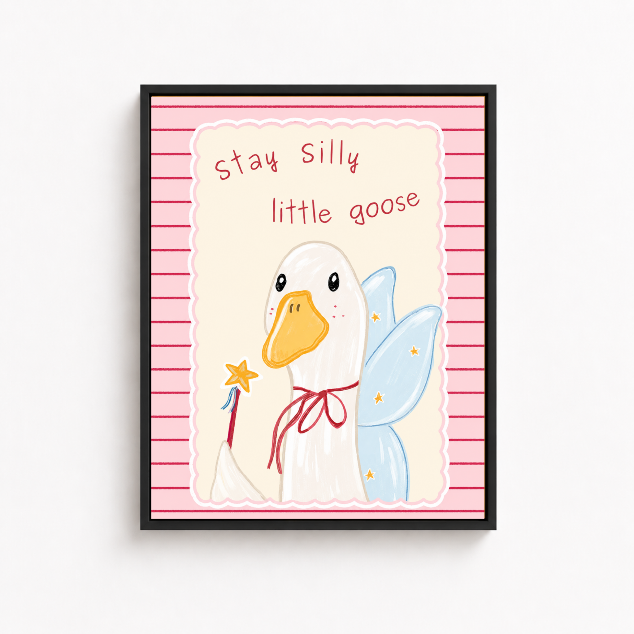 Silly Little Goose Canvas Wall Art Aura Canvas