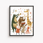Animal Band Canvas Wall Art Aura Canvas