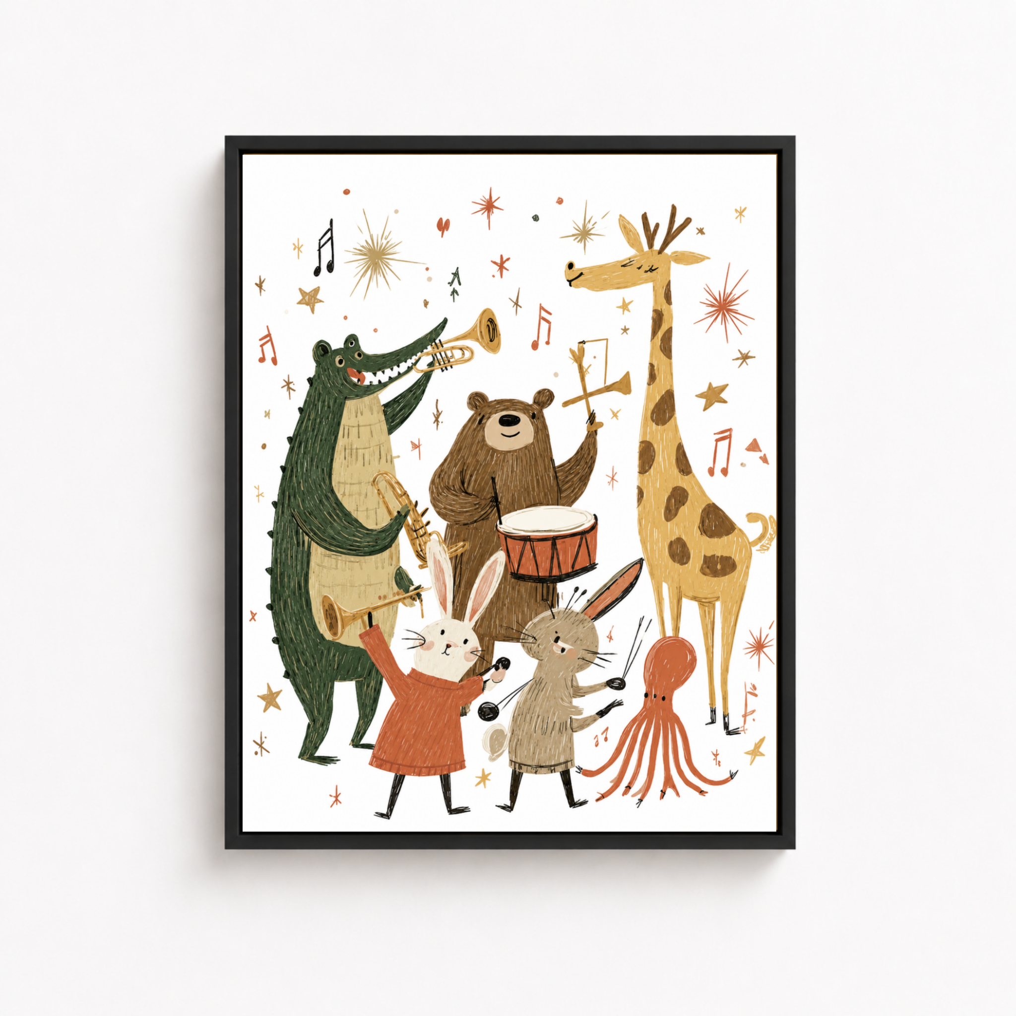 Animal Band Canvas Wall Art Aura Canvas