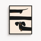 Long Dog Canvas Wall Art Aura Canvas