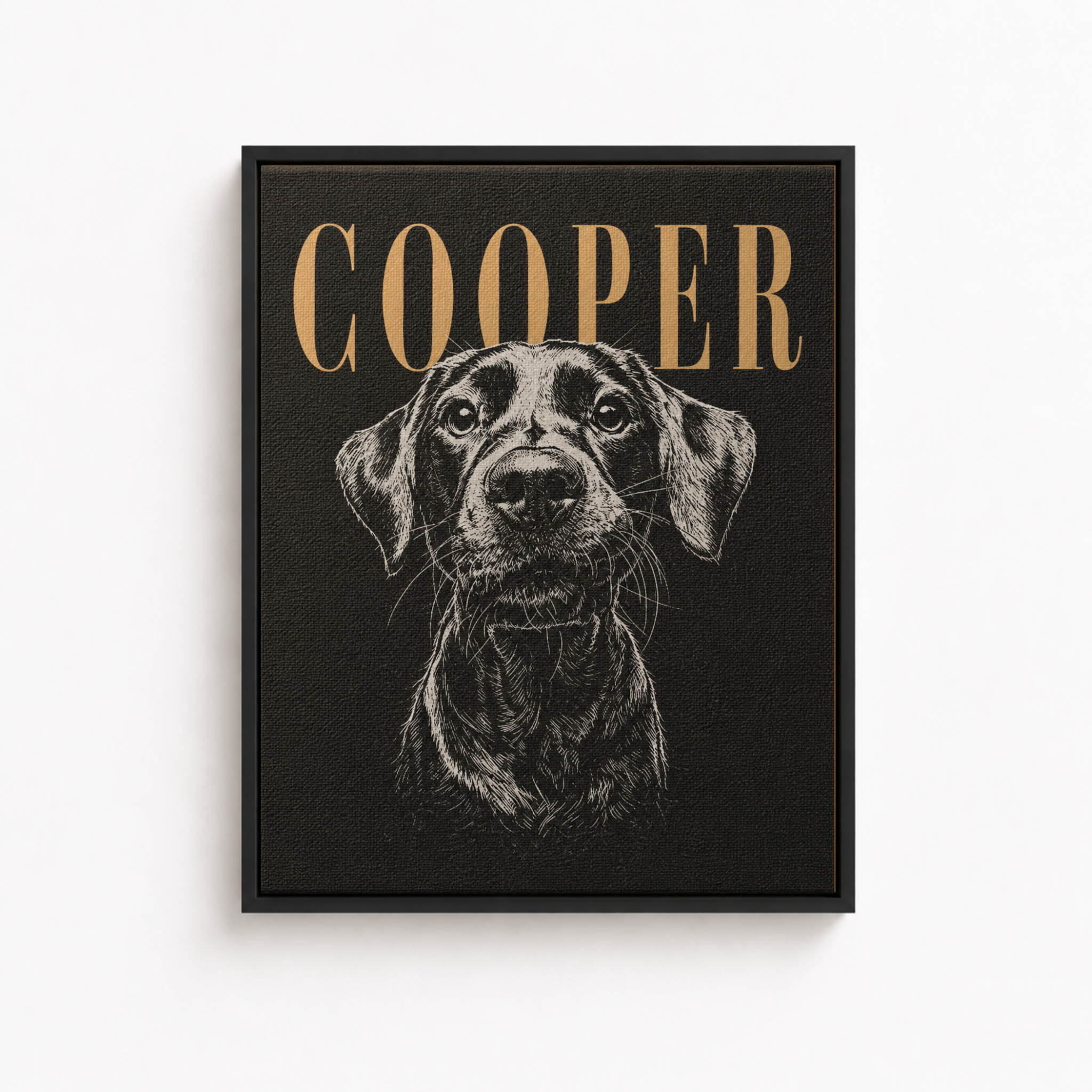 Custom Engraved Pet Portrait Canvas Aura Canvas