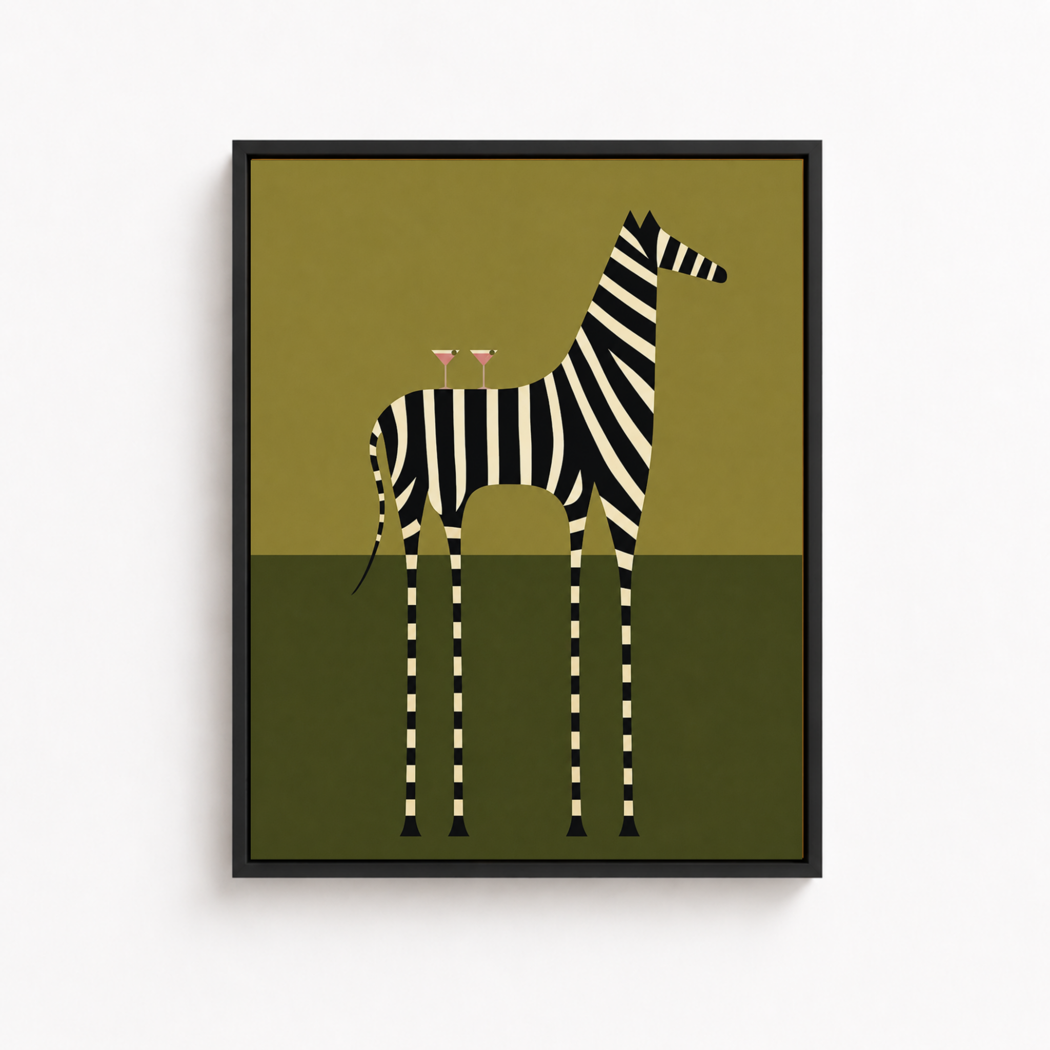 Modern Zebra Canvas Wall Art Aura Canvas