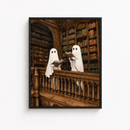 Ghost Library Canvas Wall Art Aura Canvas