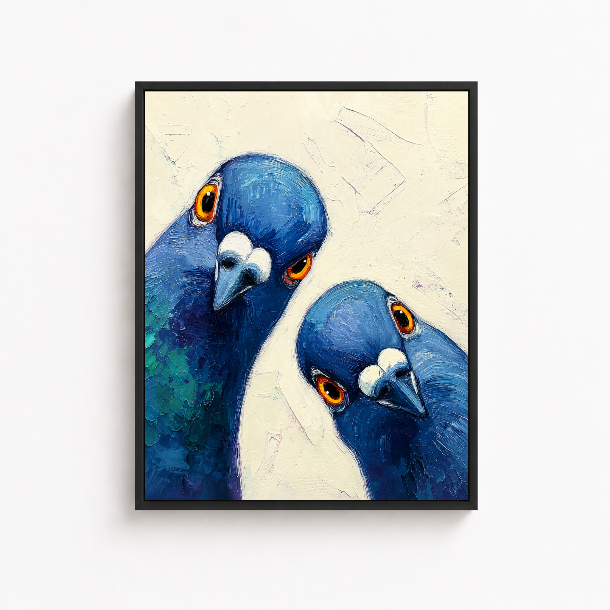 Blue Pigeons Canvas Wall Art Aura Canvas