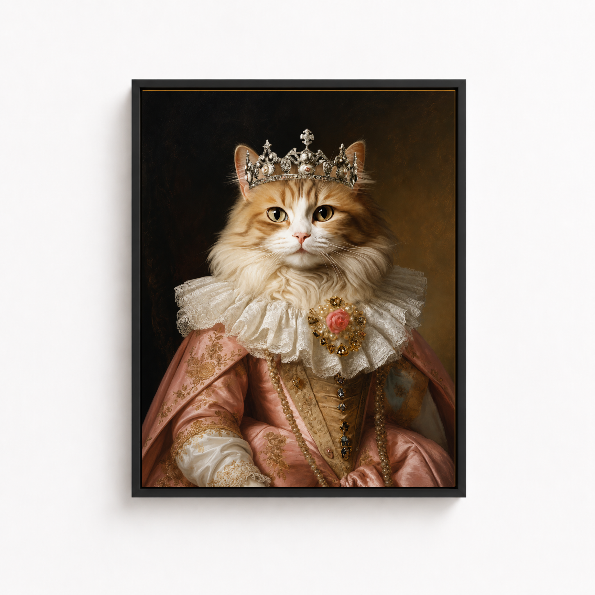 Custom Princess Heirloom Pet Portrait Canvas Aura Canvas