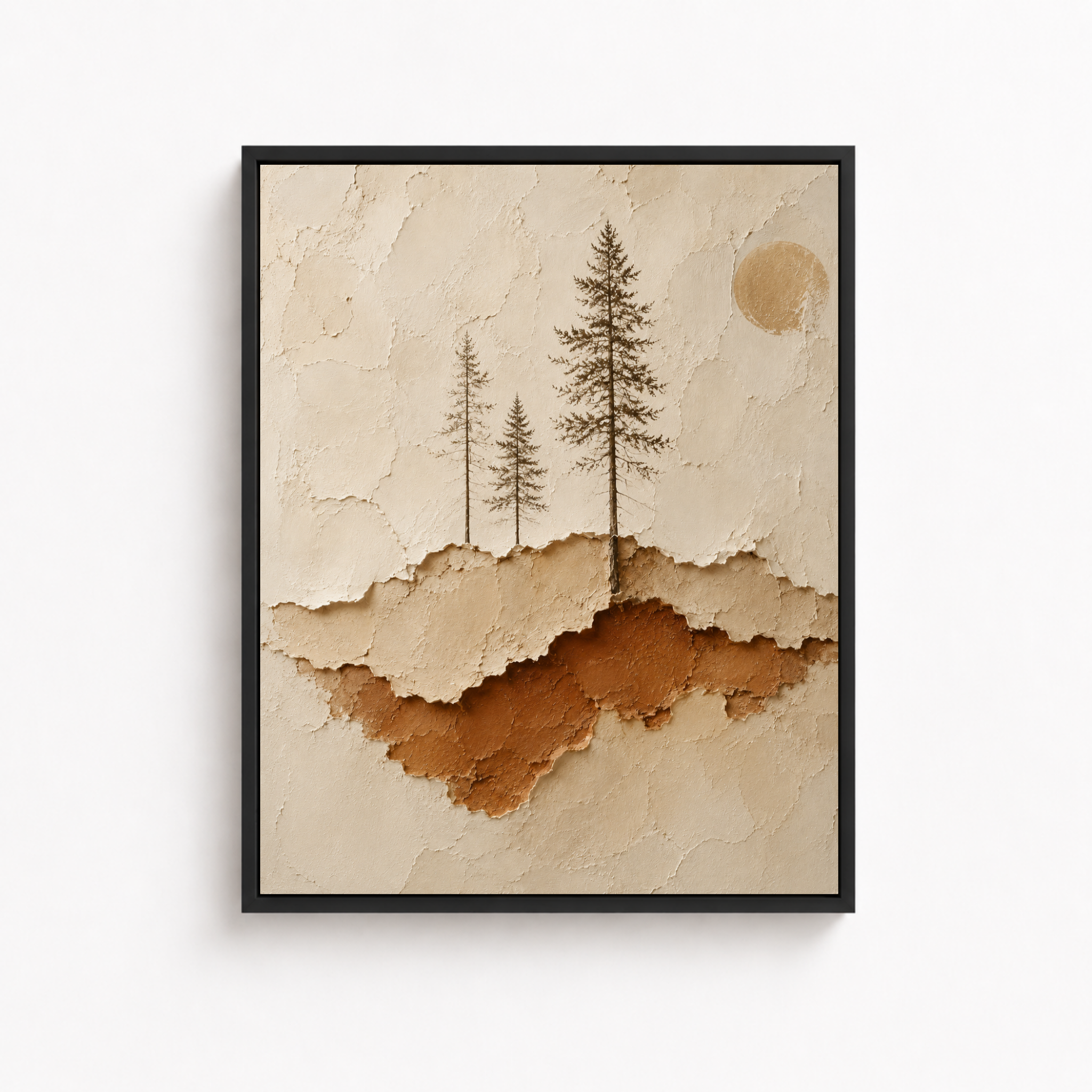Textured Pine Forest Canvas Wall Art Aura Canvas