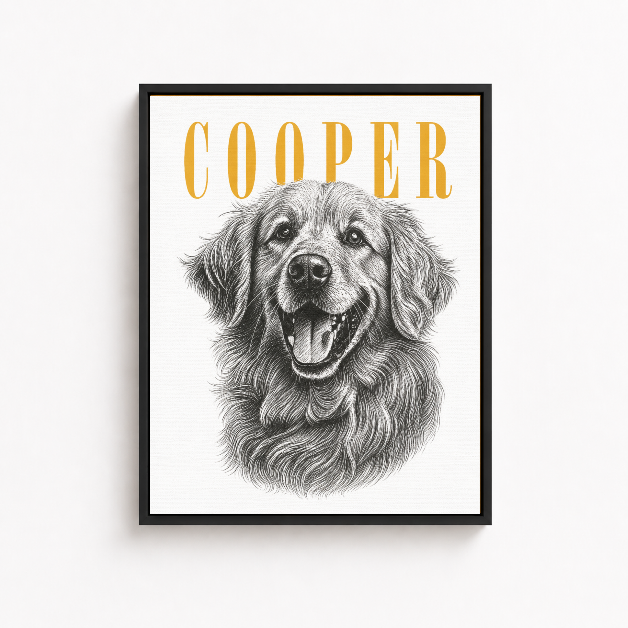 Custom Vintage Pet Portrait Canvas Aura Canvas