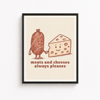 Meats and Cheeses Canvas Wall Art Aura Canvas