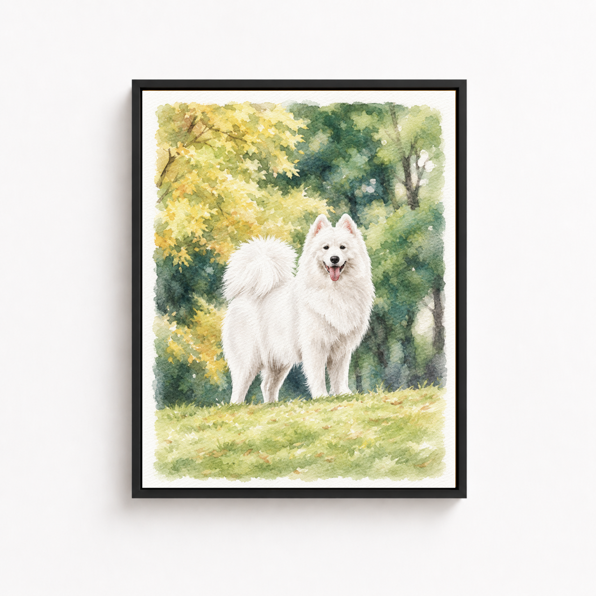 Watercolor Dog Canvas Wall Art Aura Canvas