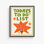 Today’s To Do List Dilly Dally Canvas Wall Art Aura Canvas