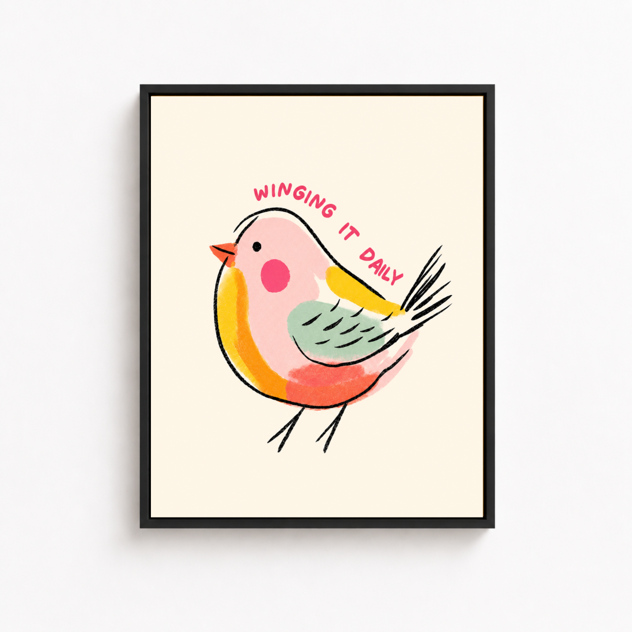 Winging It Daily Bird Canvas Wall Art Aura Canvas