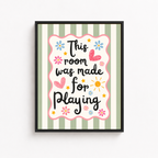 This Room Was Made For Playing Canvas Wall Art Aura Canvas