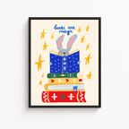 Books Are Magic Bunny Canvas Wall Art Aura Canvas