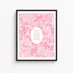 Pink Floral Motivational Quote Canvas Wall Art Aura Canvas