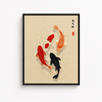 Japanese Koi Fish Canvas Wall Art Aura Canvas