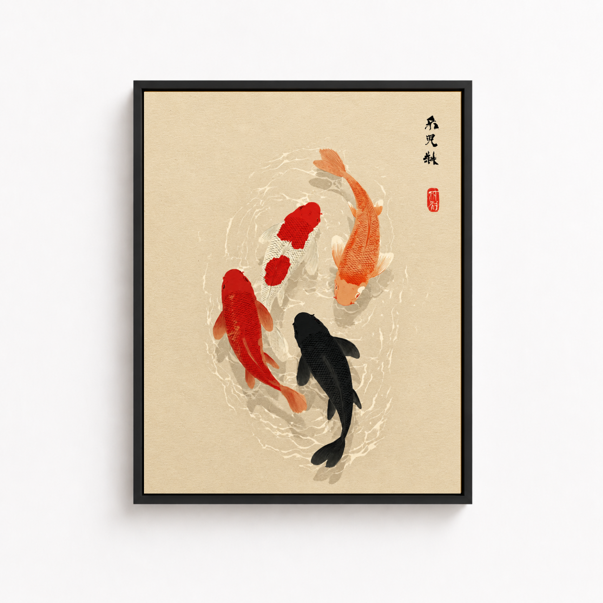 Japanese Koi Fish Canvas Wall Art Aura Canvas