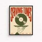 Serving Tunes Vinyl Record Canvas Wall Art Aura Canvas