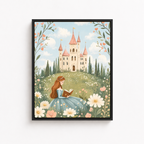 Princess Castle Canvas Wall Art Aura Canvas