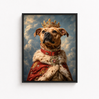 Custom Pet King Portrait Canvas Aura Canvas