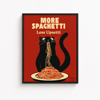 Funny Spaghetti Cat Canvas Wall Art Aura Canvas