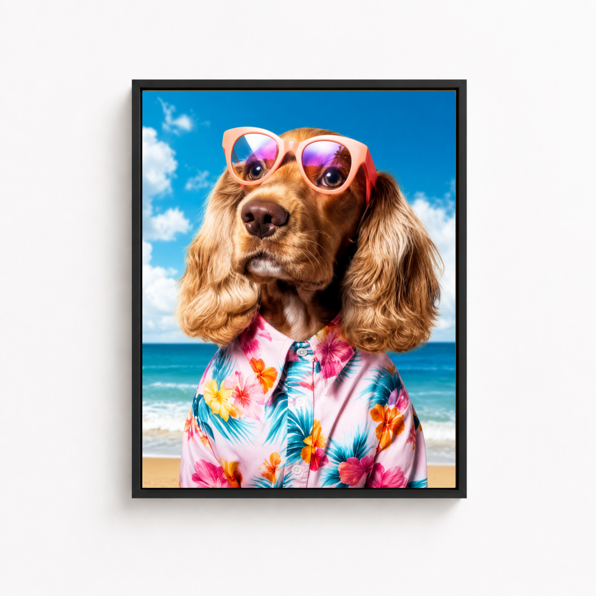 Custom Summer Pet Portrait Canvas Aura Canvas