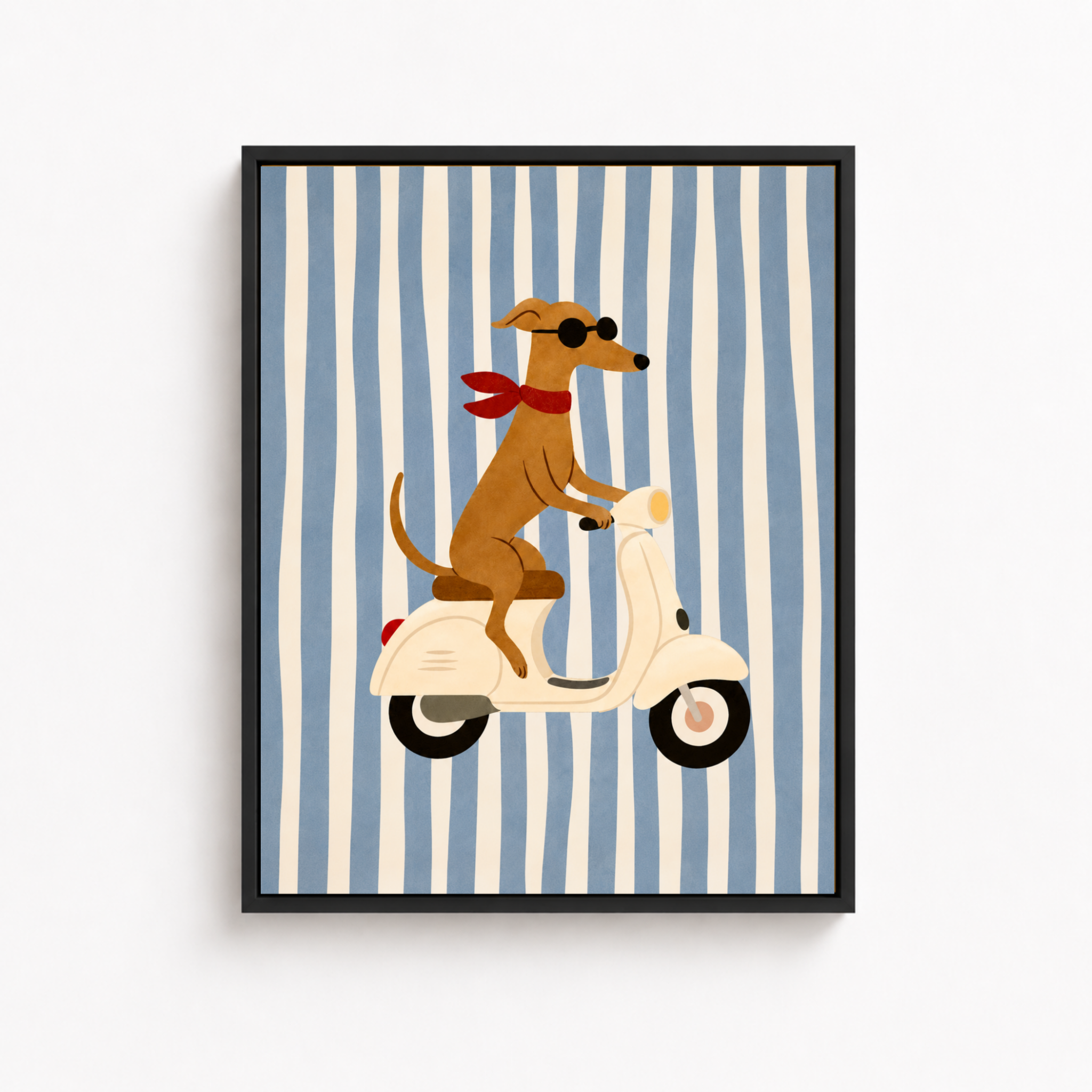 Scooter Dog Canvas Wall Art Aura Canvas