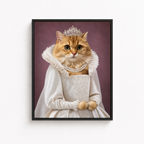 Custom Princess Cat Portrait Canvas Aura Canvas