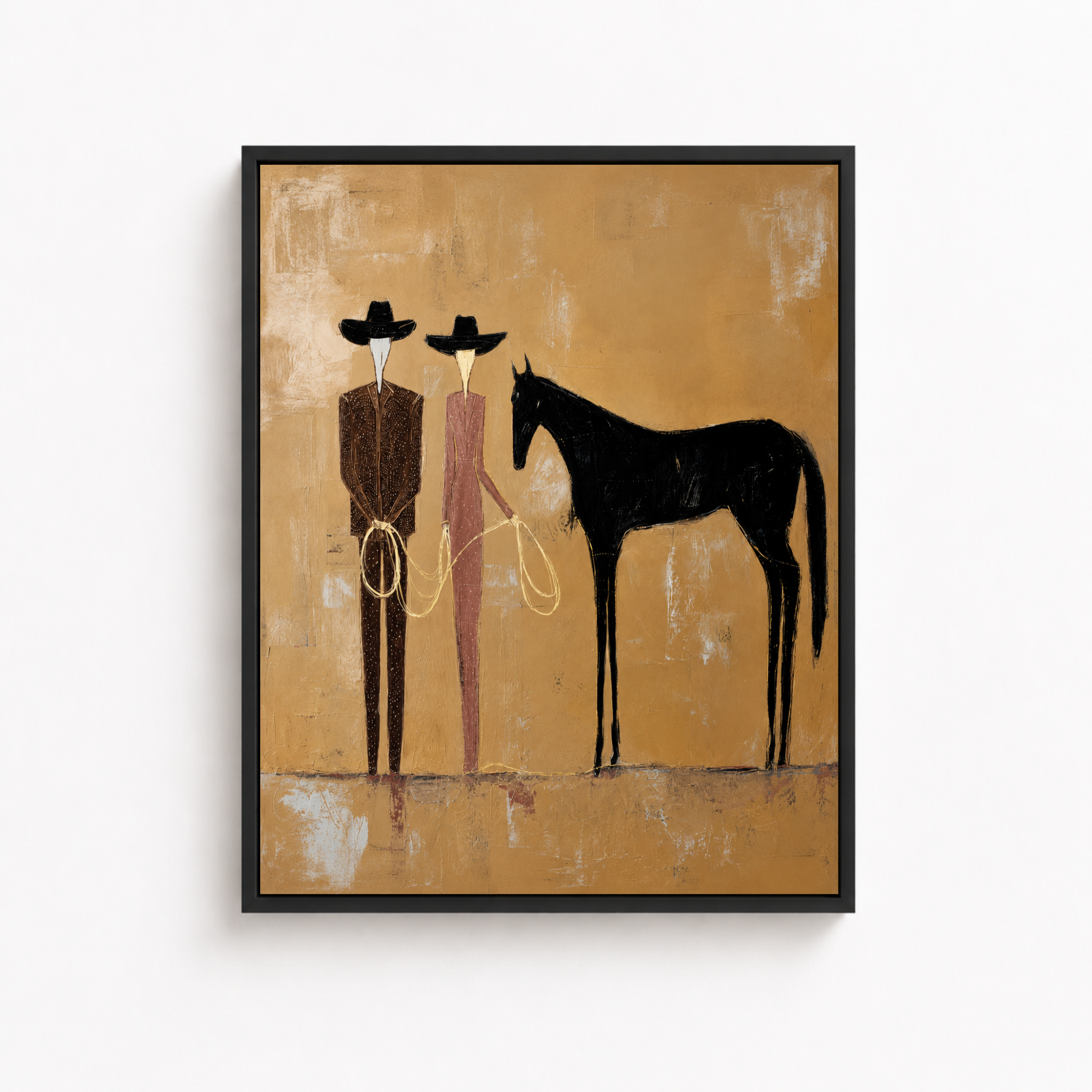 Western Horse Canvas Wall Art Aura Canvas