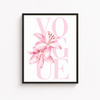 Pink Lily Fashion Canvas Wall Art Aura Canvas