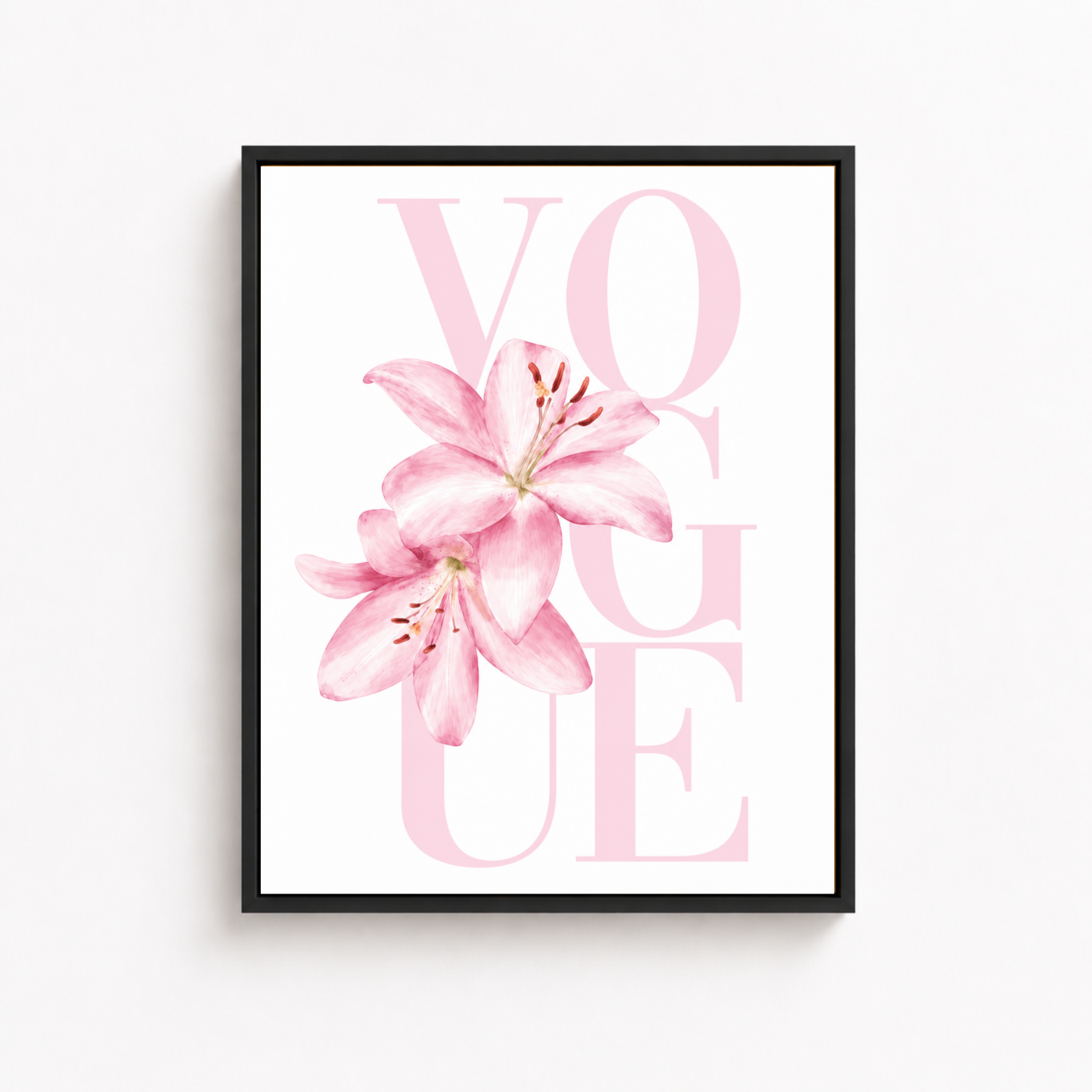 Pink Lily Fashion Canvas Wall Art Aura Canvas