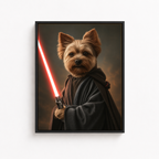 Custom Space Warrior Pet Portrait Canvas Aura Canvas
