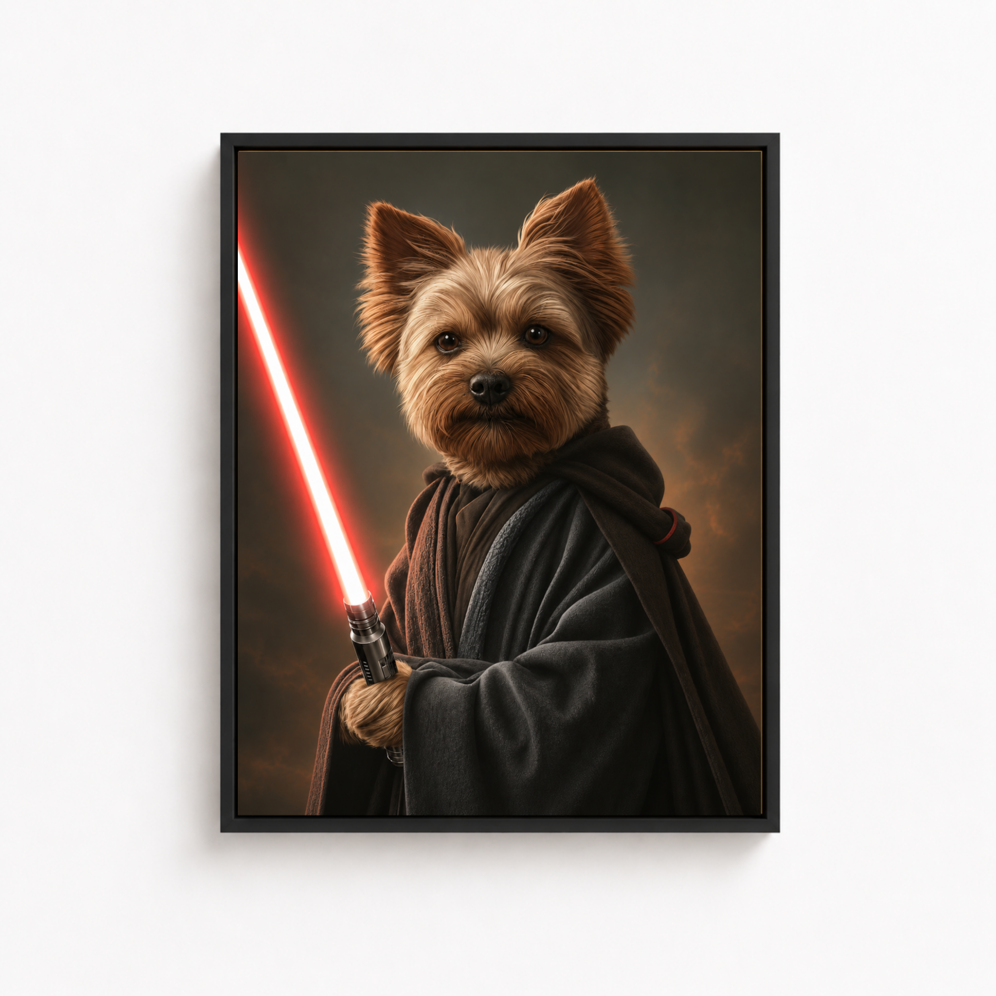 Custom Space Warrior Pet Portrait Canvas Aura Canvas
