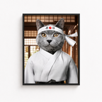 Custom Karate Pet Portrait Canvas Aura Canvas