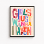 Girls Just Wanna Have Fun Canvas Wall Art Aura Canvas