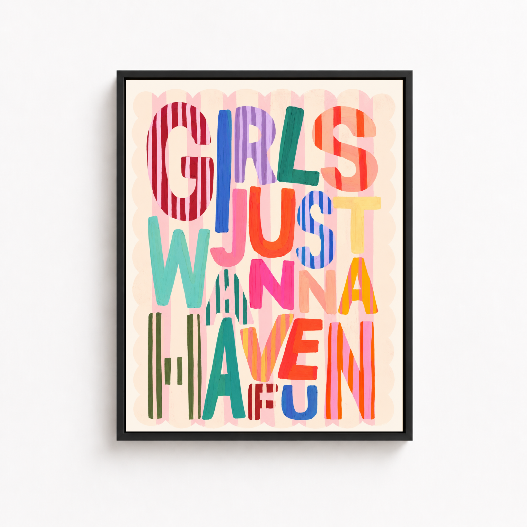 Girls Just Wanna Have Fun Canvas Wall Art Aura Canvas