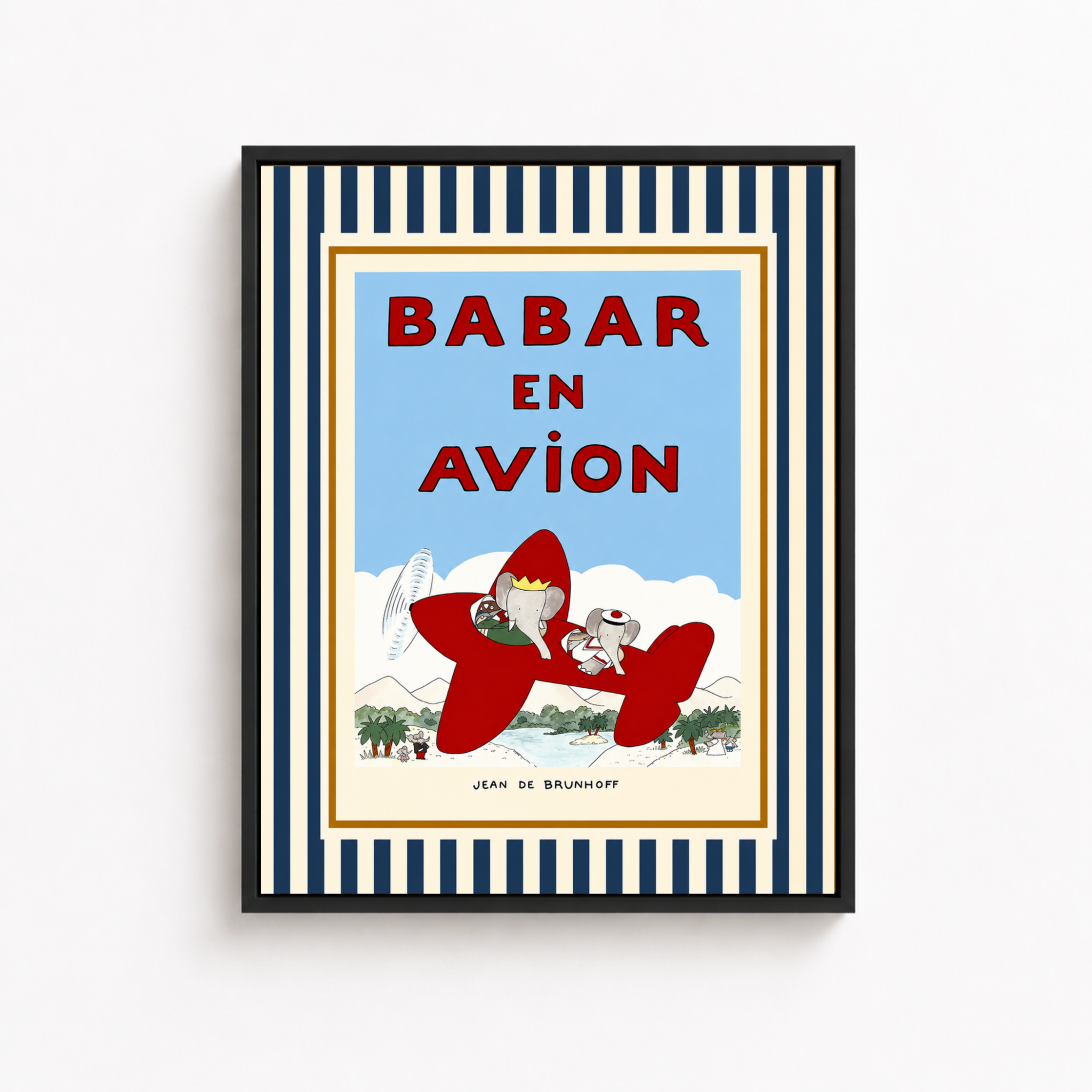 Elephant Airplane Canvas Wall Art Aura Canvas