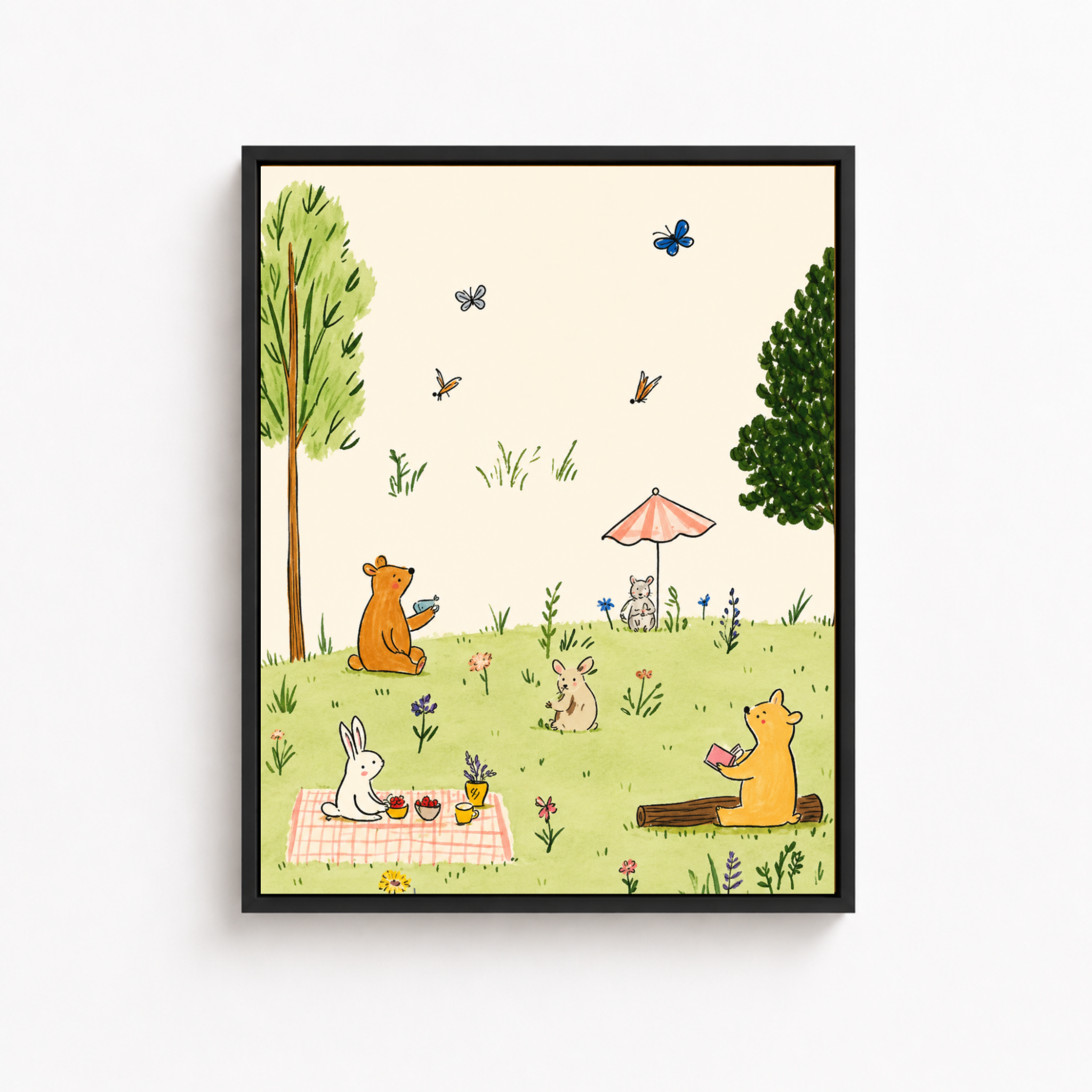 Woodland Picnic Canvas Wall Art Aura Canvas