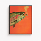 Smoking Trout Canvas Wall Art Aura Canvas