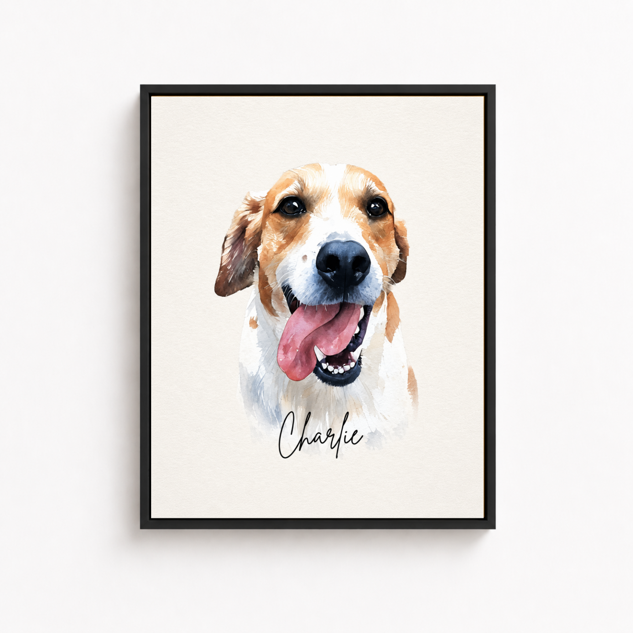 Custom Watercolor Pet Portrait Canvas Aura Canvas