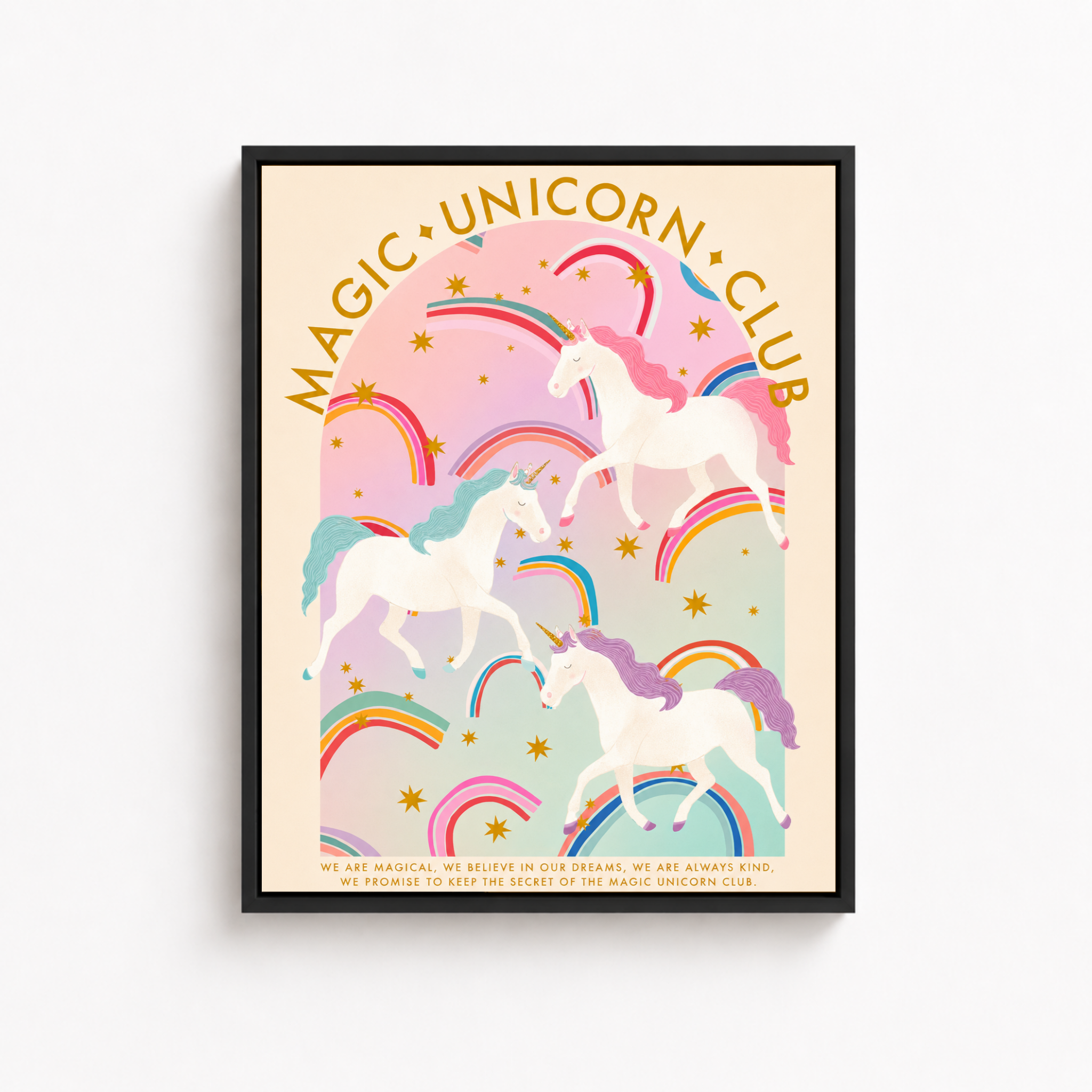Magic Unicorn Club Canvas Wall Art Aura Canvas