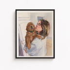 Custom Pet Love Portrait Canvas Aura Canvas