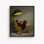 Cozy Reading Woman Canvas Wall Art Aura Canvas