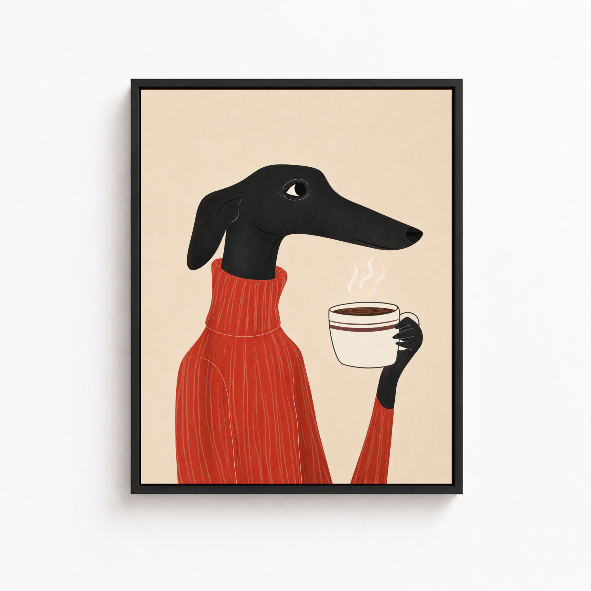 Dachshund Coffee Canvas Wall Art Aura Canvas